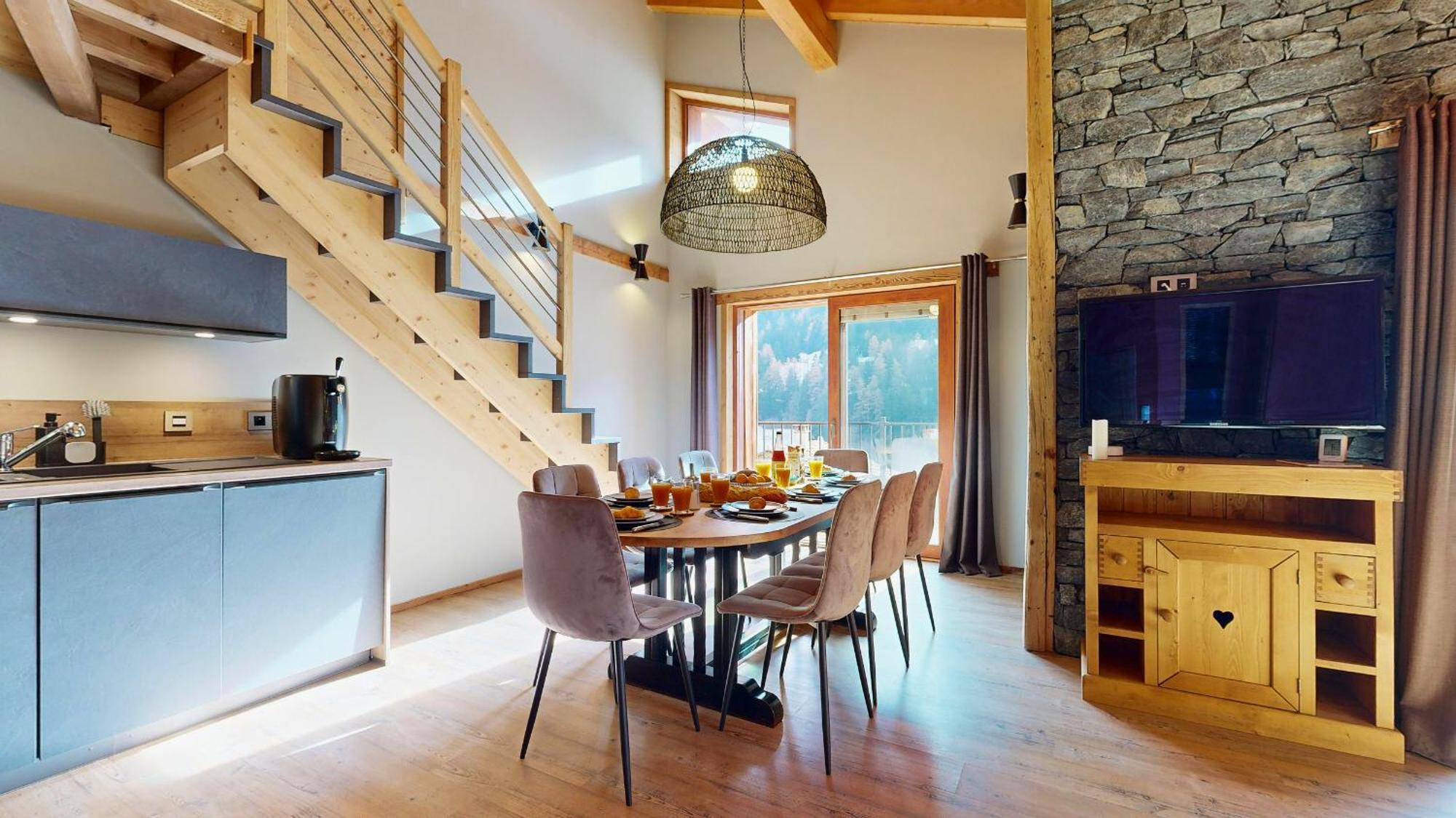 Chalet Grand Croix - Haut Standing - 8, 10 Pers 란슬부르 몽 세니 외부 사진